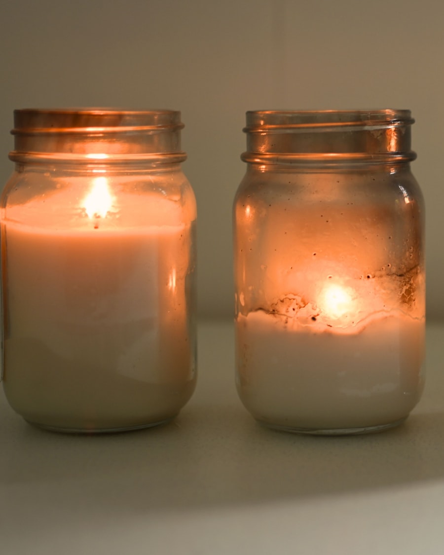 Amber Glass Candle